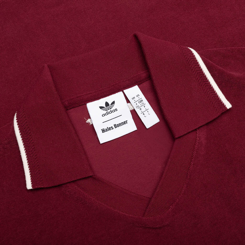 Adidas x Wales Bonner Terry Polo - Collegiate Burgundy