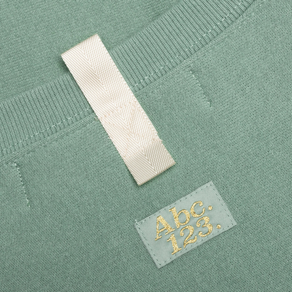 Fleece Crewneck with Waffle - Aventurine Green
