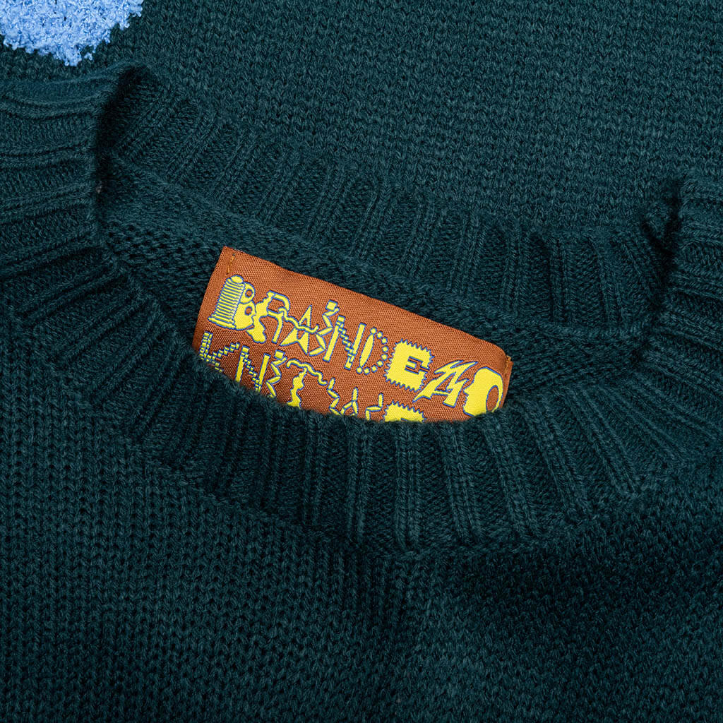 Polka Pile Crewneck Sweater - Mallard