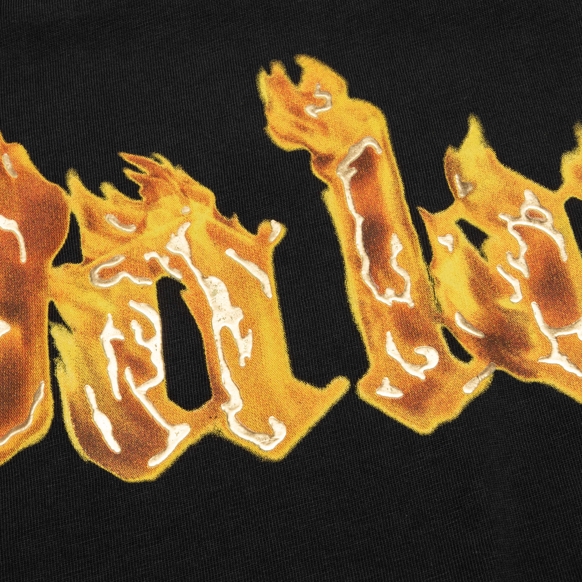 Burning Palm Over Tee - Black/Gold