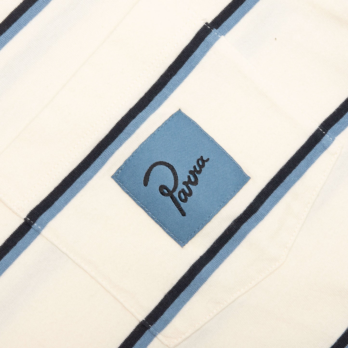 Striper Pocket Logo T-Shirt - Dusty Blue