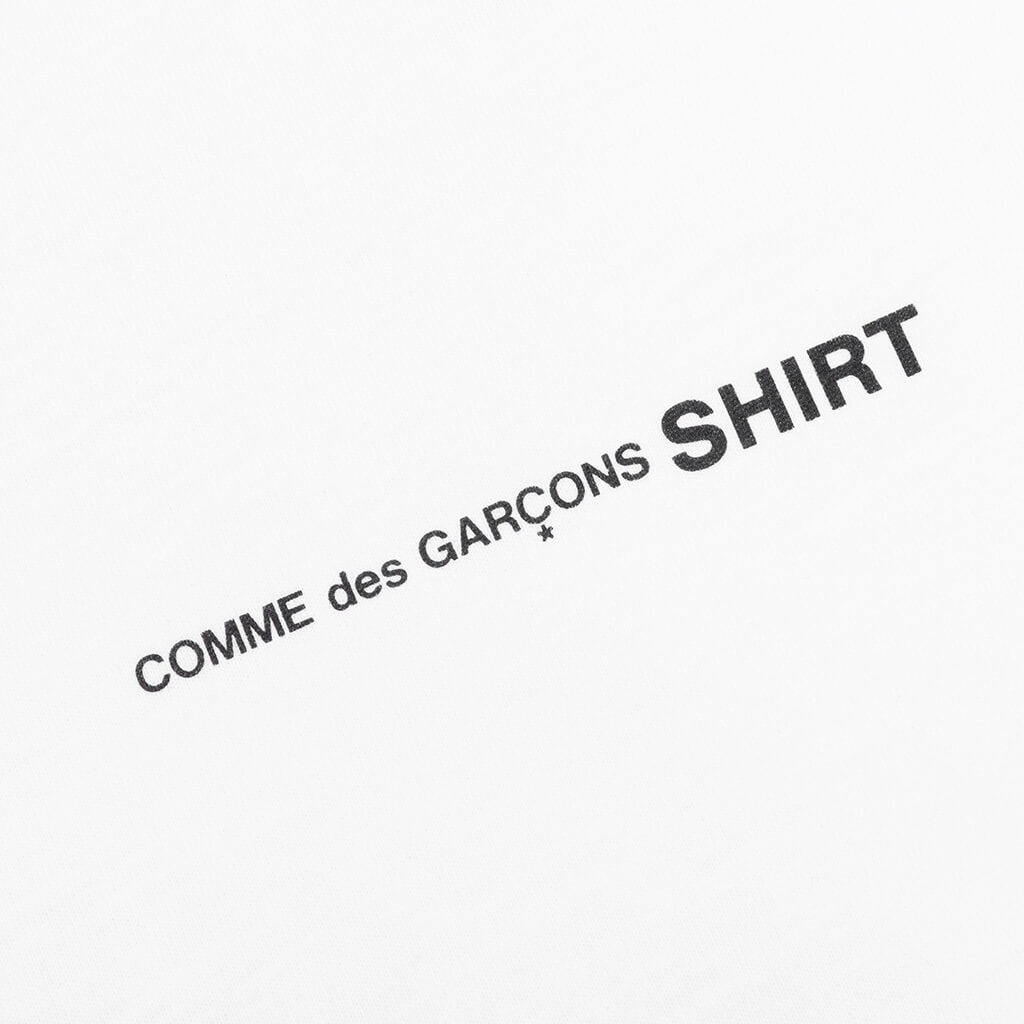 Comme Des Garcons SHIRT L/S Chest Logo Tee - White