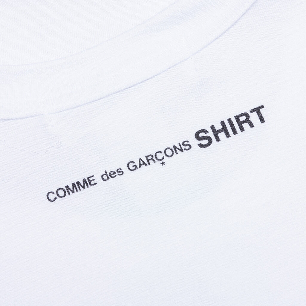 Comme Des Garcons SHIRT Small Back Logo S/S Tee - White