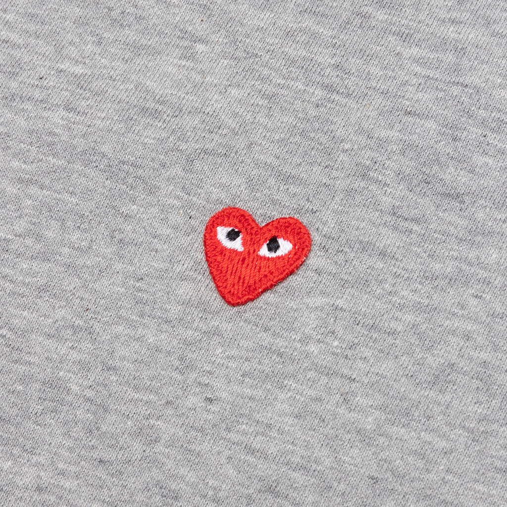 Small Red Heart T-Shirt - Grey