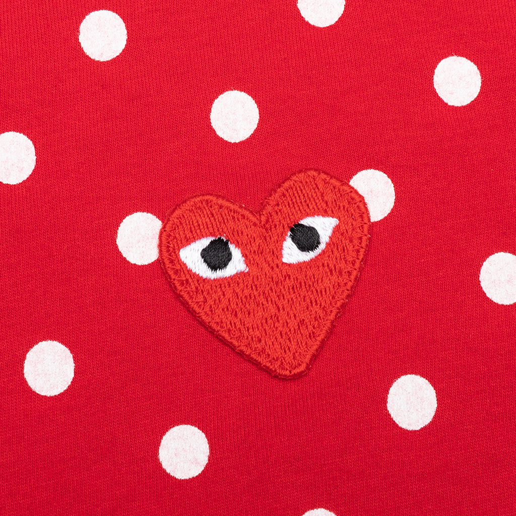 Women's Polka Dot L/S T-Shirt - Red