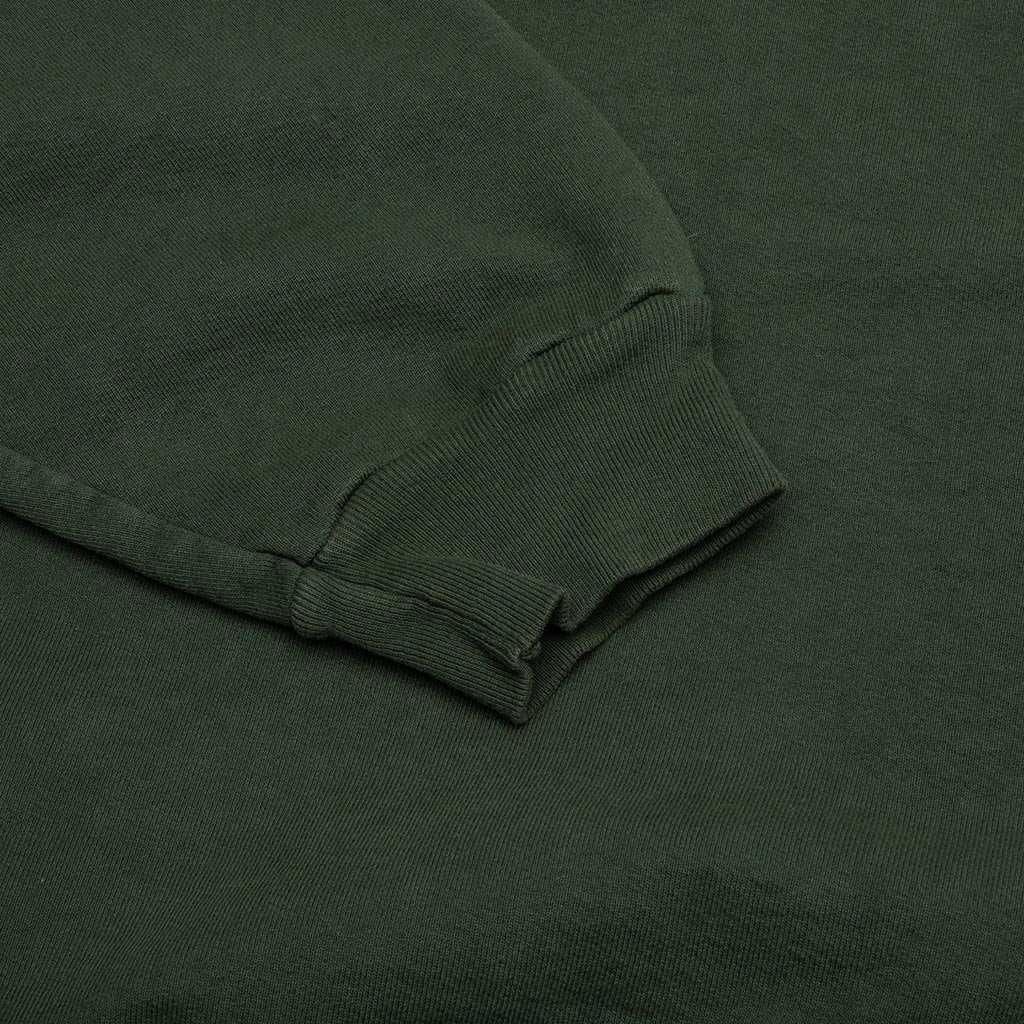 Embroidery Script Logo Crewneck - Forest Green