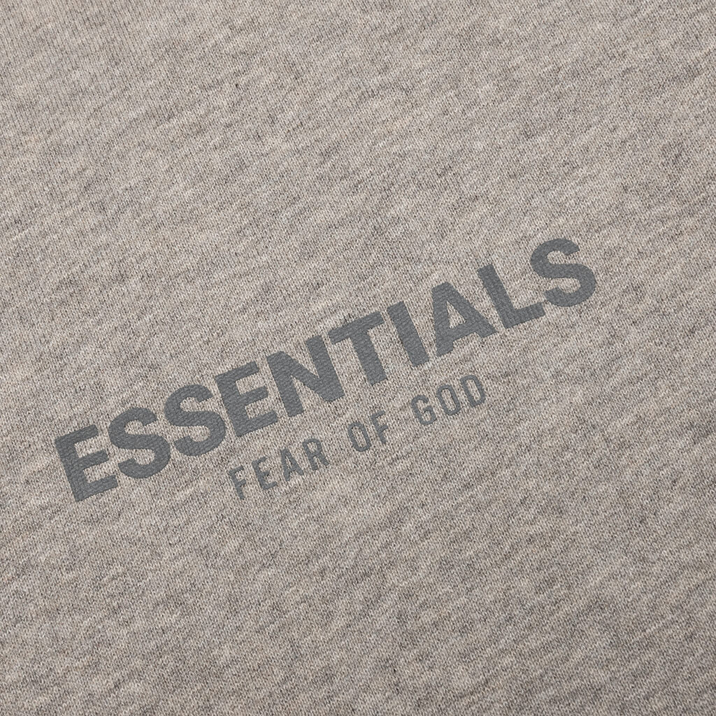 Essentials L/S Polo - Dark Heather Oatmeal