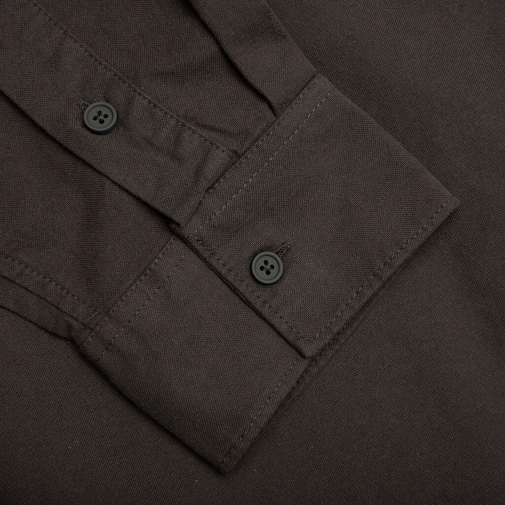 Women's L/S Oxford - Off Black