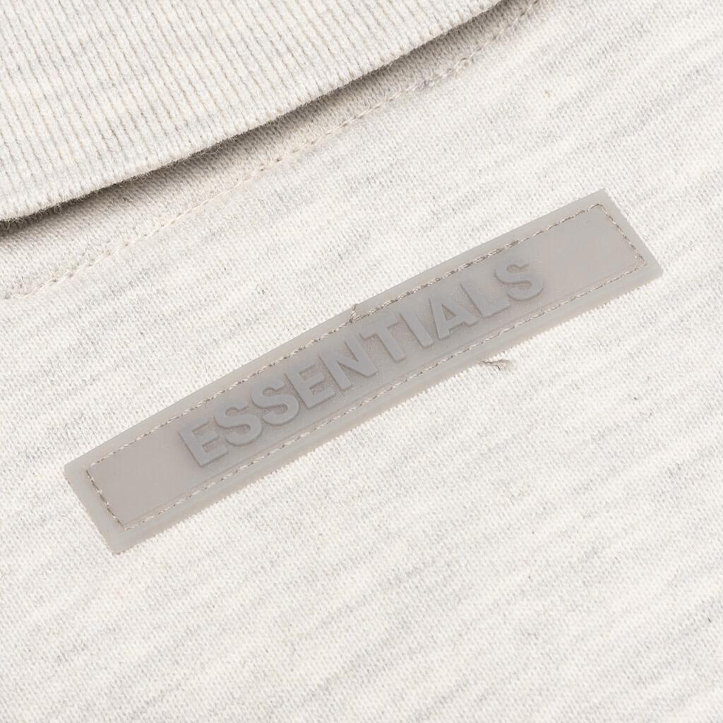 Essentials Kid's L/S Polo - Light Heather Oatmeal