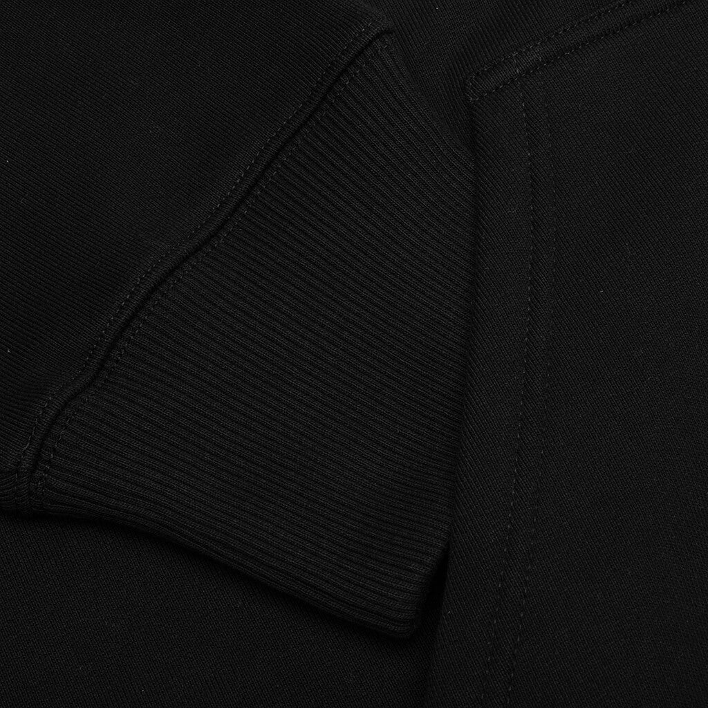 Embroidered Hoodie Classic Fit - Black