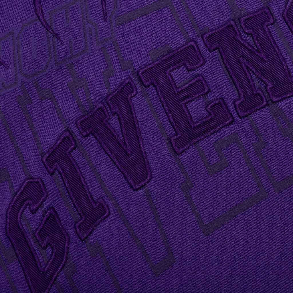 Slim Fit Print Hoodie - Purple