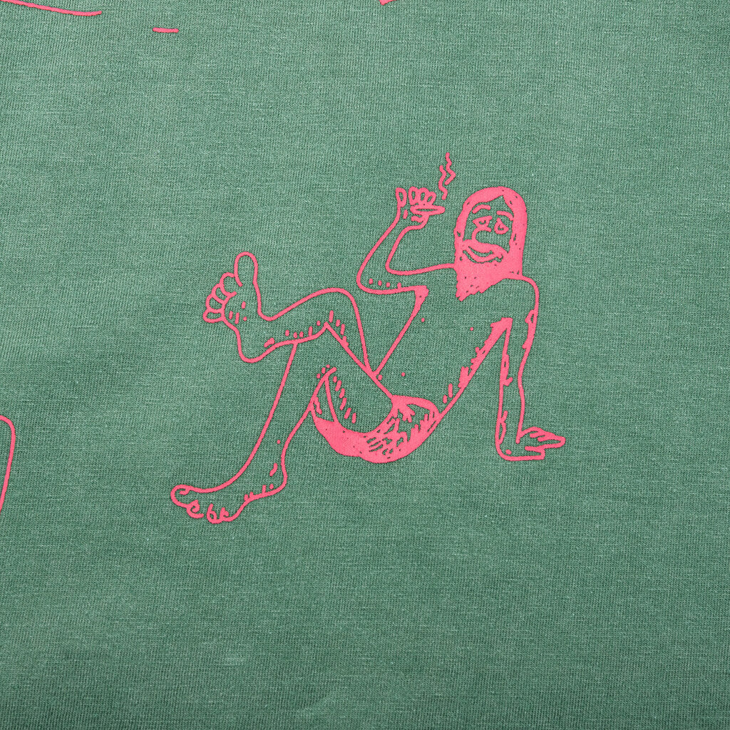 Good Morning Cops Vintage Wash Tee - Washed Green