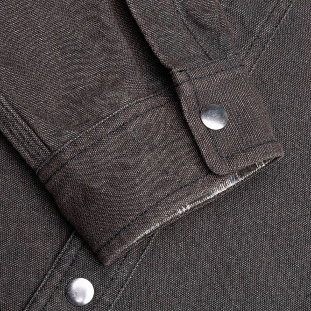 Heavy Washed Canvas Shirt - Black