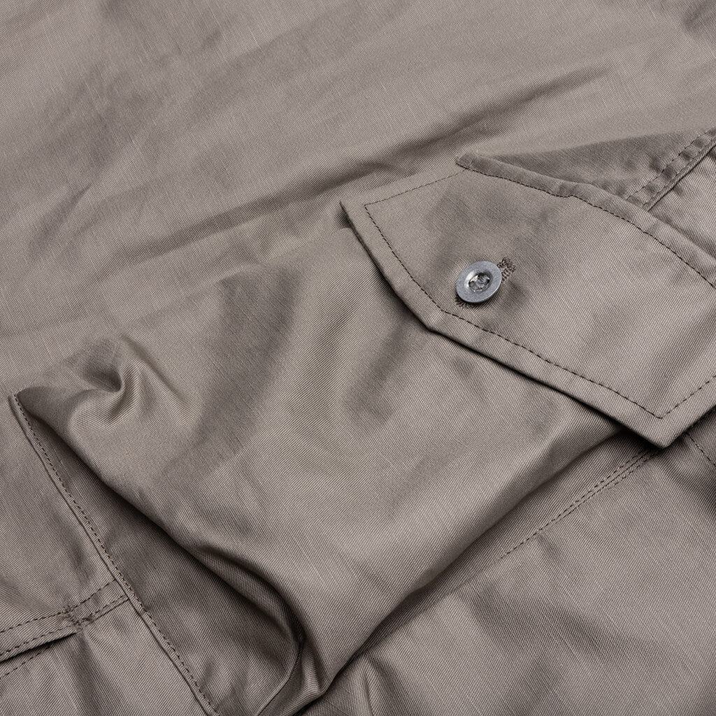 Multi-Pocket Chore Jacket - Grey Beige