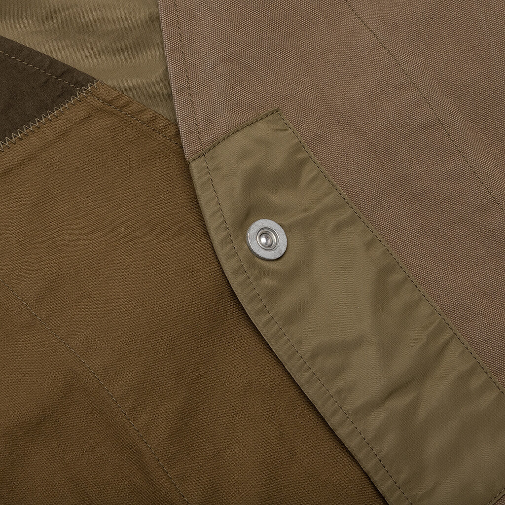 Patchwork Liner Jacket - Khaki Mix