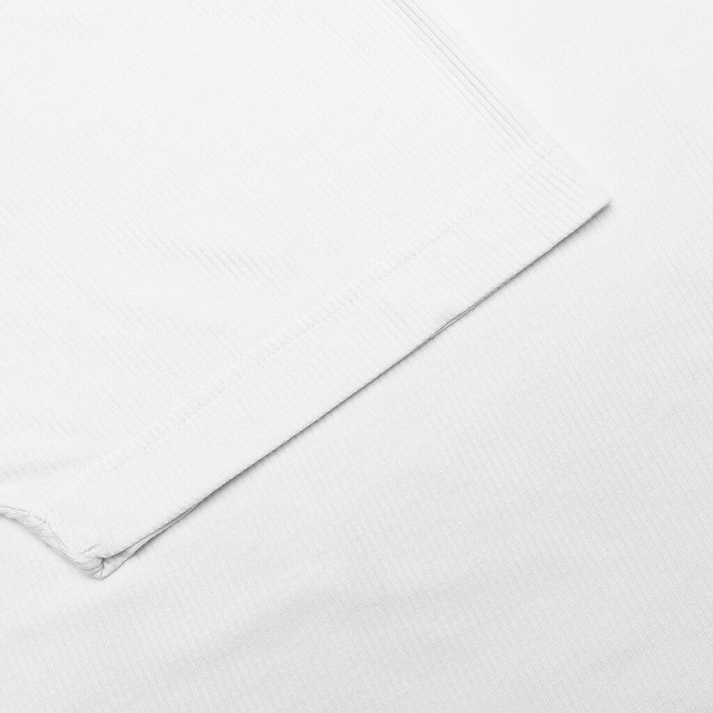 Life is Beautiful Ribbed Raglan Tee - White Rib