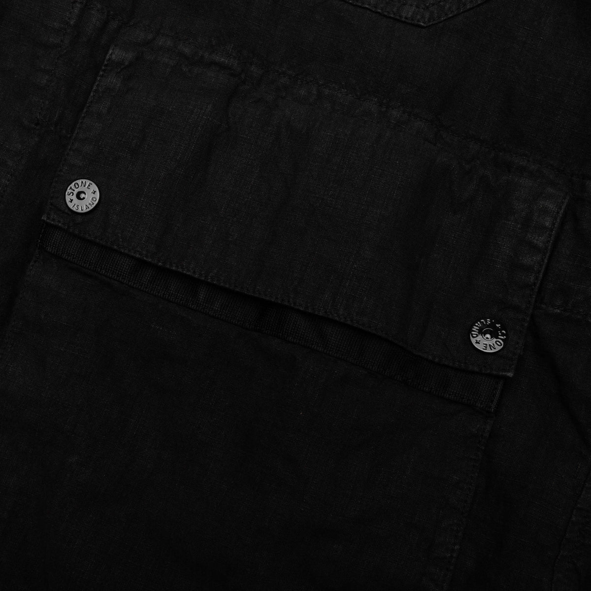 Lino Nylon Tela Field Jacket - Black