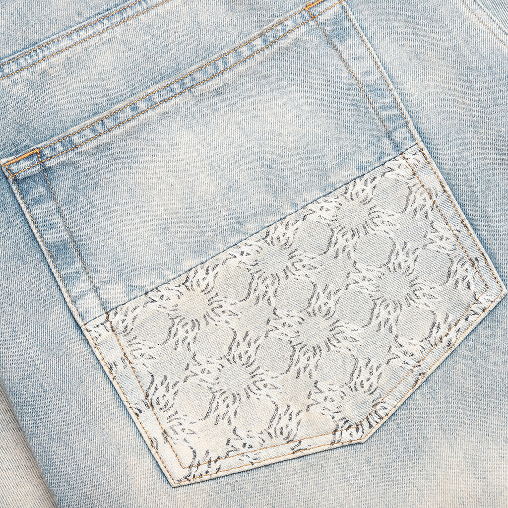 MA Quad Cuff Straight Jean - Antique Indigo