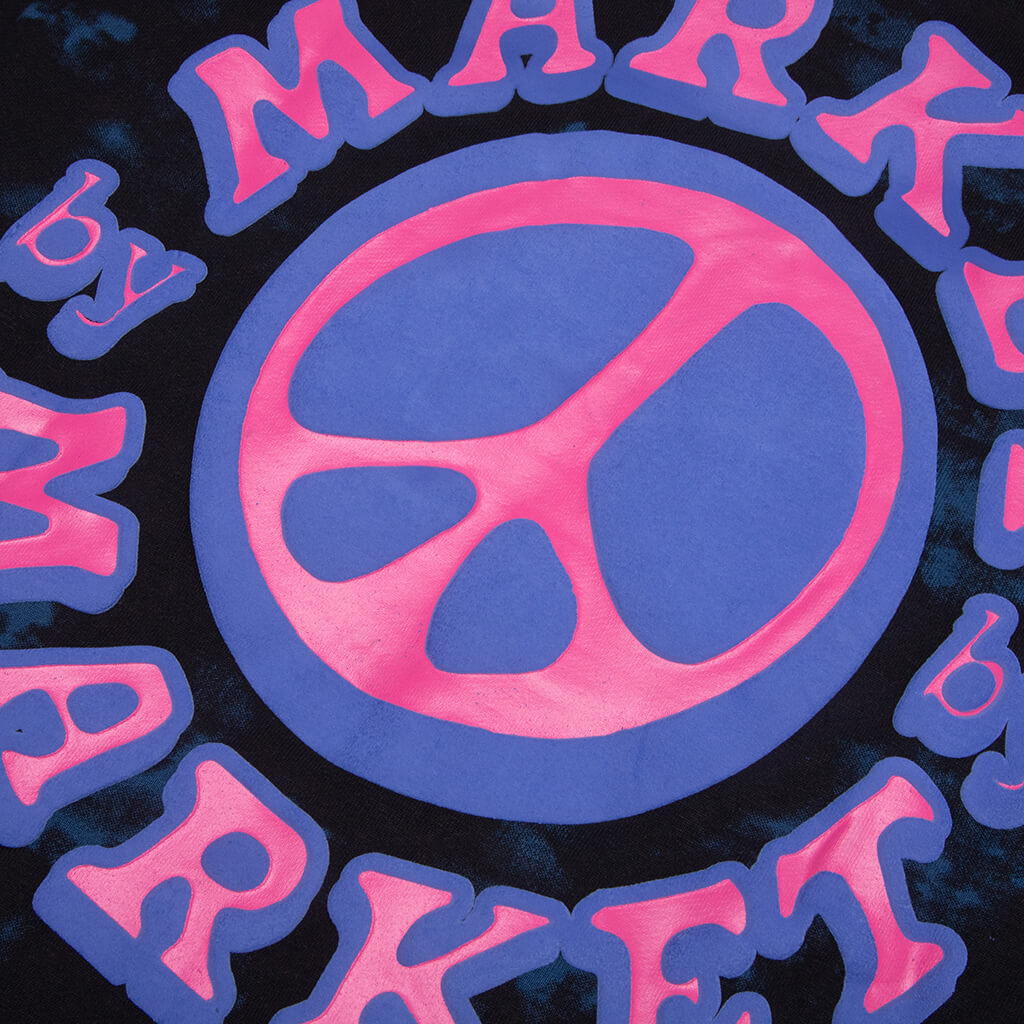Cali Peace Hoodie - Navy Smoke Tie Dye