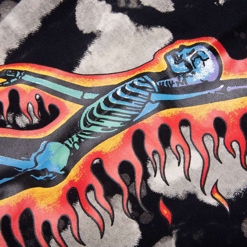 Skelly Digital Dunk Sweatpants - Black Bleach Dye