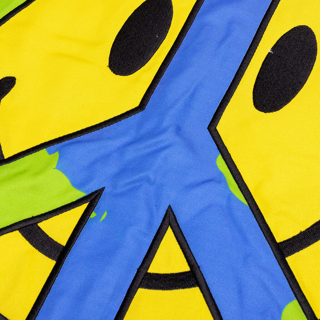Smiley Earth on Fire Crewneck - Ash