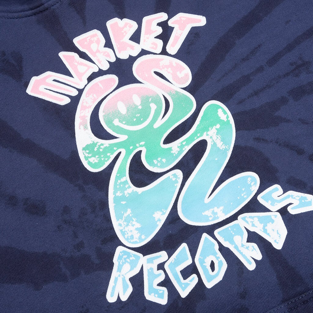 Smiley Records Angel Sigh Hoodie - Navy Tie-Dye