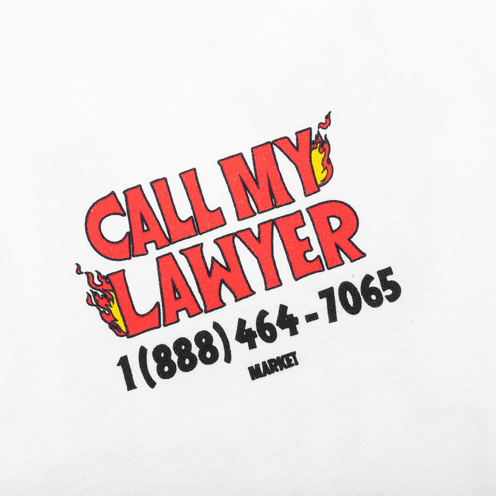 Market x Hot Stuff Call My Lawyer S/S T-Shirt - White