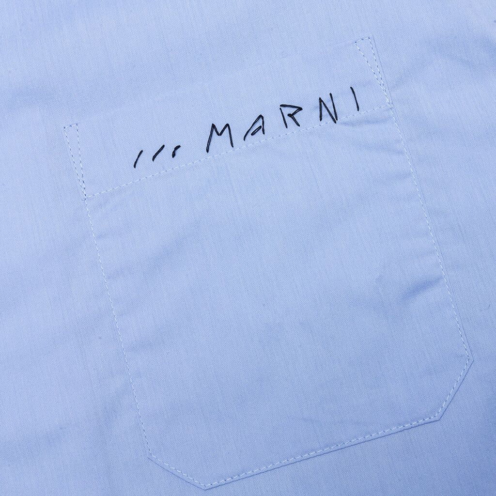 Embroidered Shirt - Iris Blue