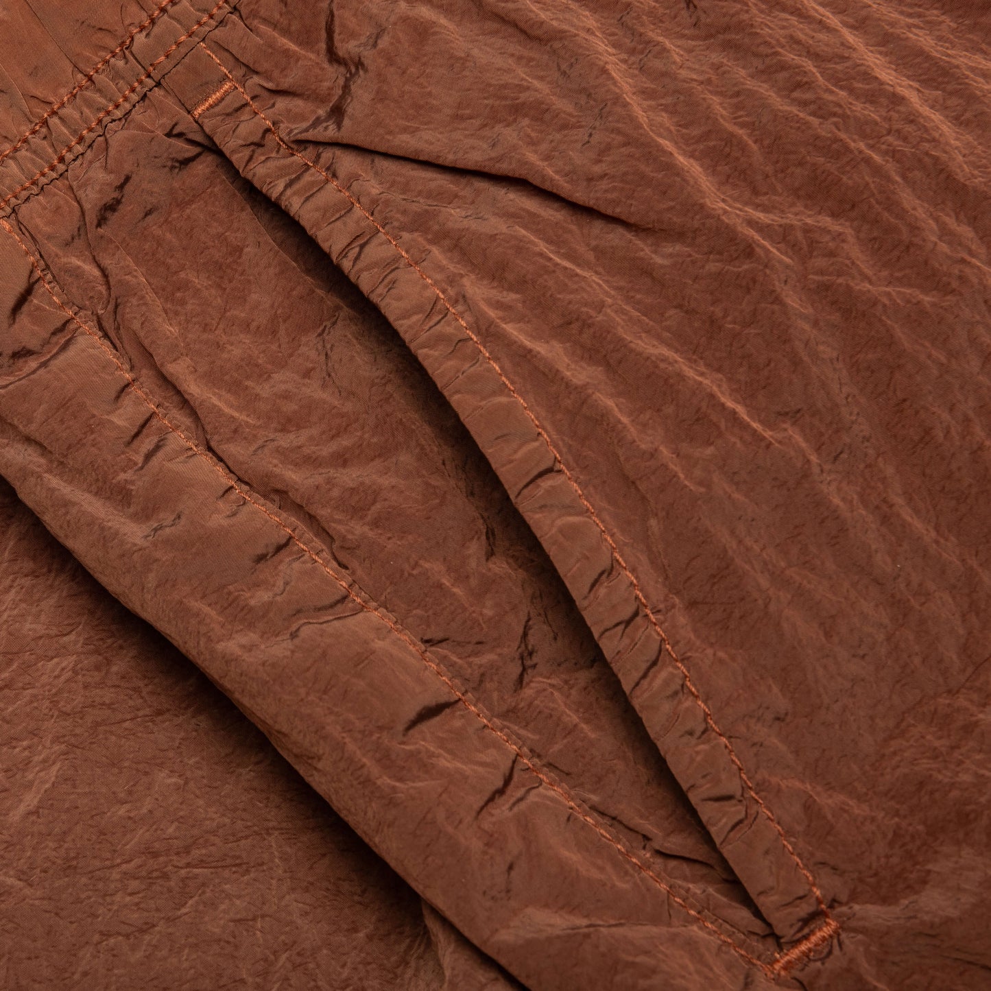 Nylon Metal Regular Fit Shorts - Rust