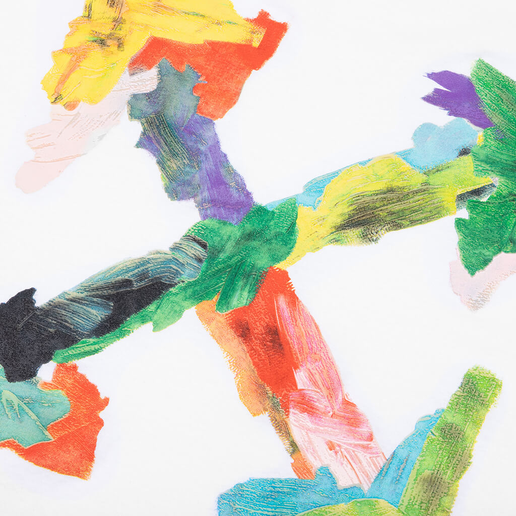 Brush Arr Over S/S Tee - White/Multi