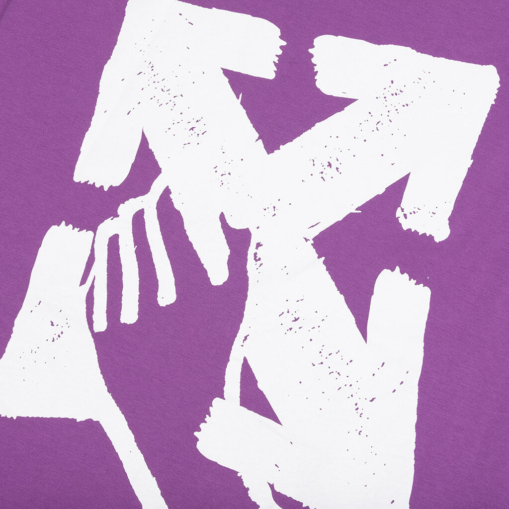 Hand Arrow Over S/S Tee - Orchid/White