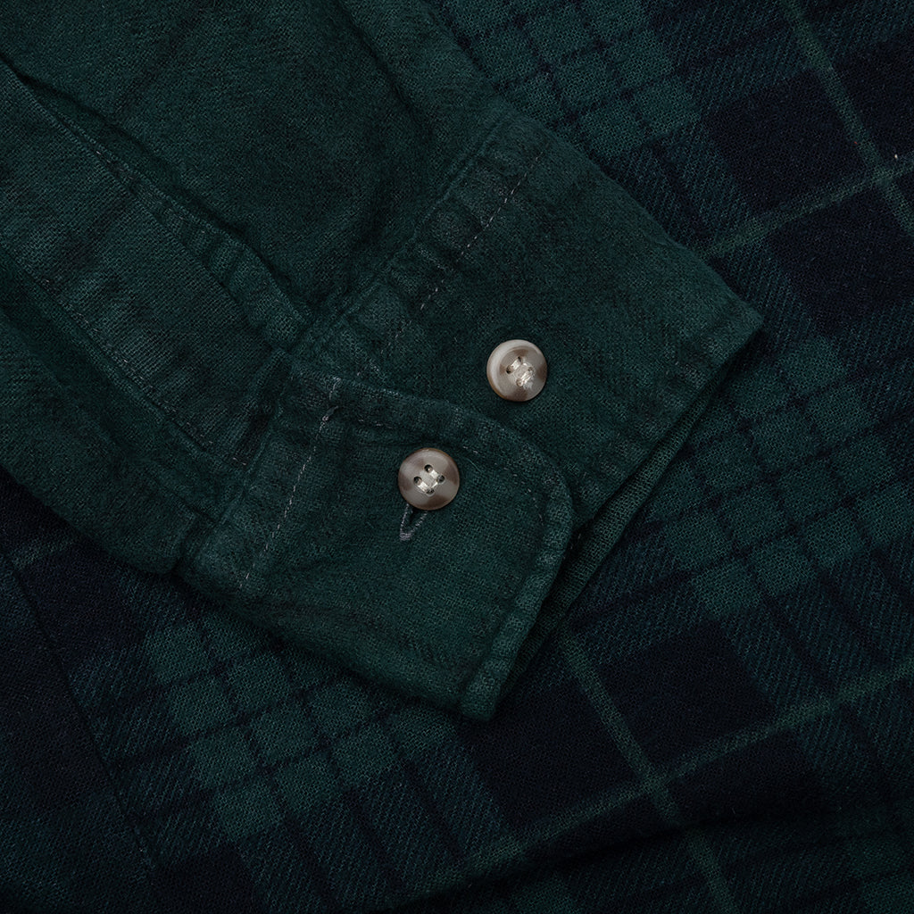 Over Dye 7 Cuts Wide Shirt - Green