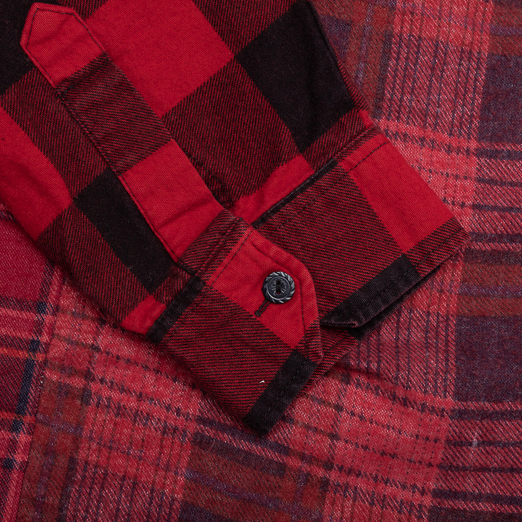 Over Dye 7 Cuts Wide Shirt - Red