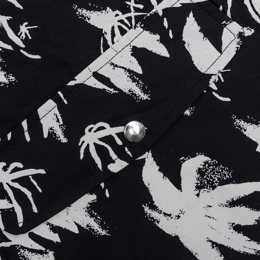 Aiden S/S Shirt Zippers - Palm Tree