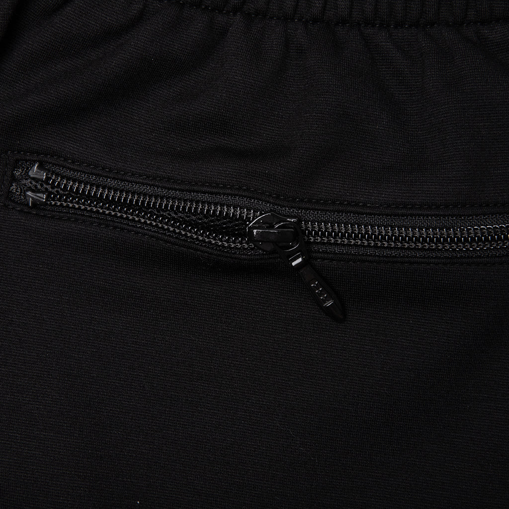 Rayon Jersey Fringe Boot-Cut Track Pant - Black