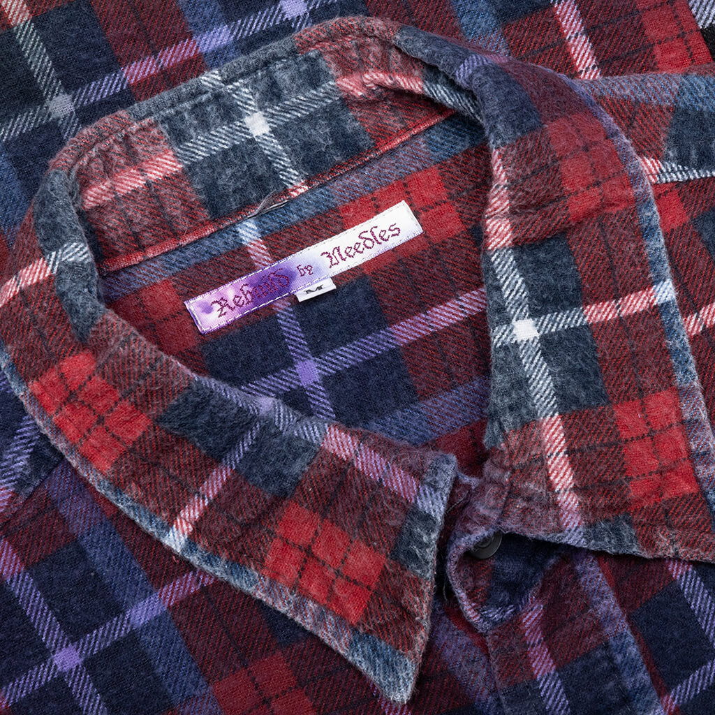 Rebuild 7 Cut Flannel Shirt - Multi/ Tie Dye