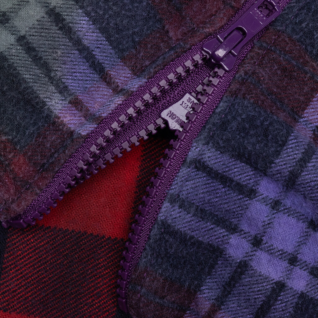 Rebuild 7 Cut Flannel Zipped Shirt - Multi/ Tie Dye