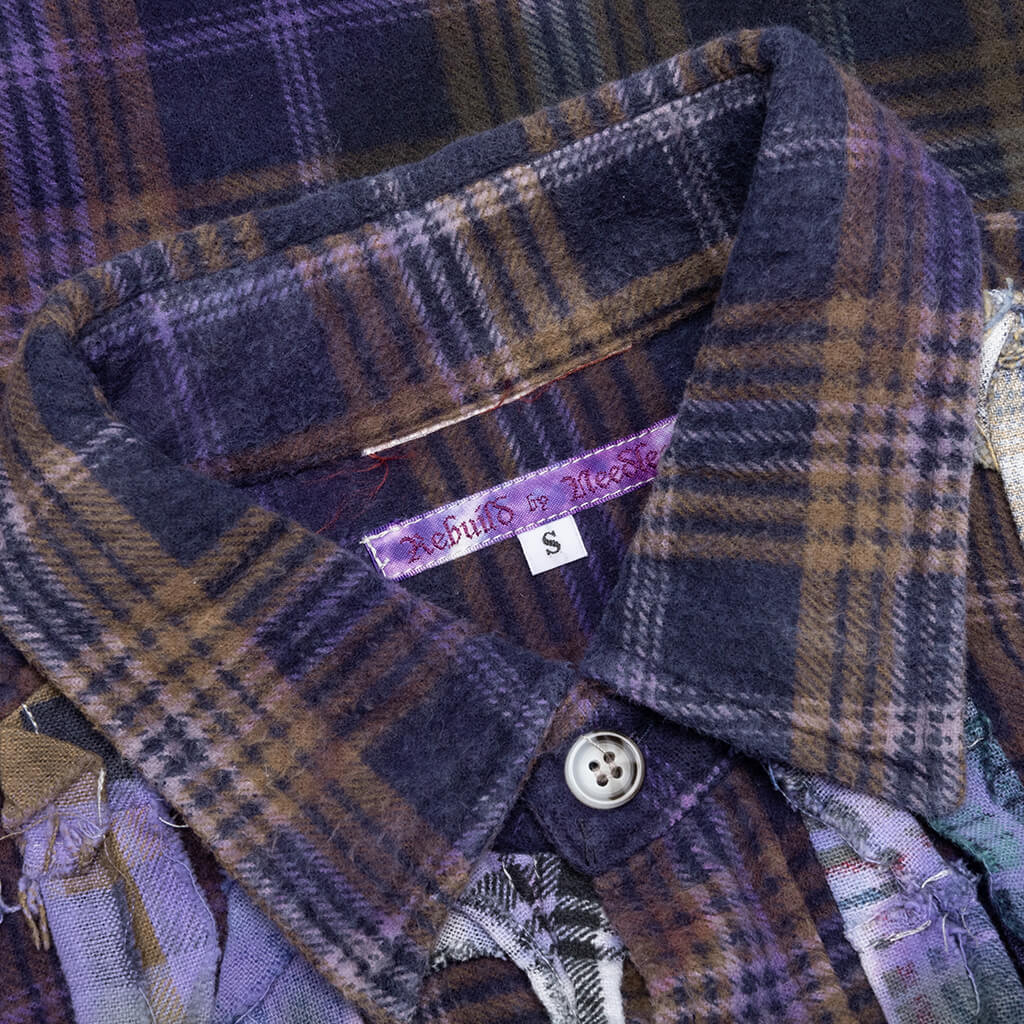 Rebuild 7 Cut Flannel Ribbon Shirt - Multi/ Tie Dye