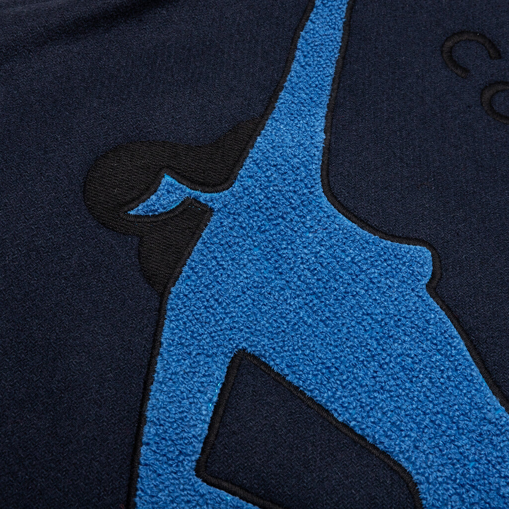 Run Sit & Bike Varsity Jacket - Navy Blue