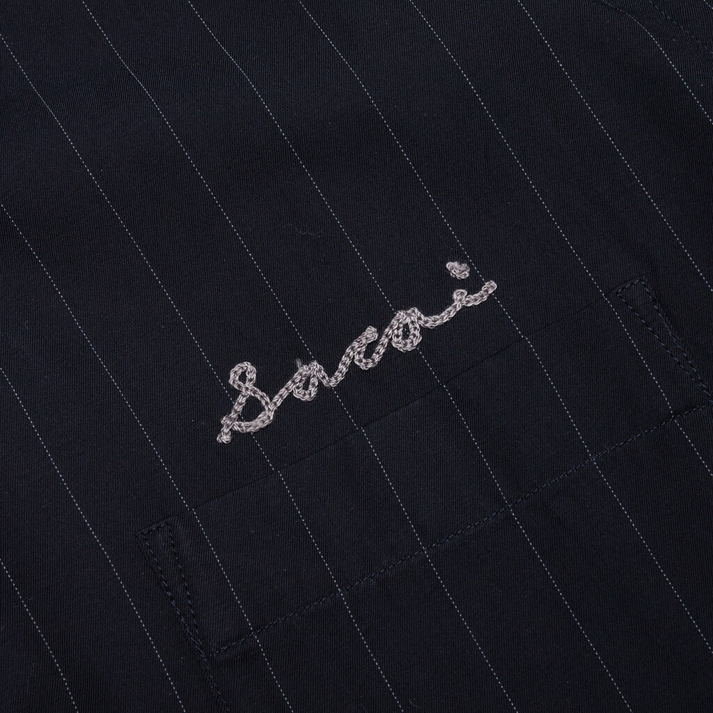 Chalk Stripe Shirt - Navy