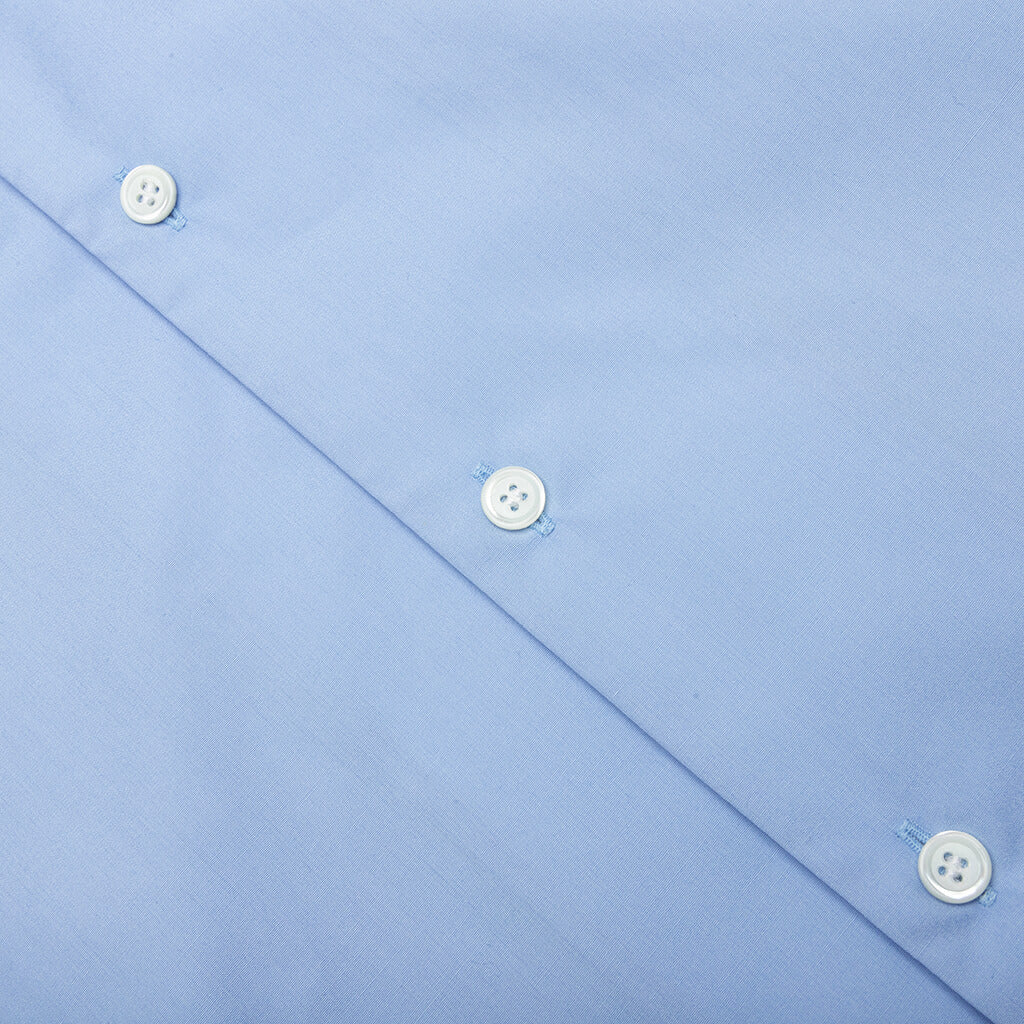 Boxy Fit Logo Bowling Shirt - Iris Blue