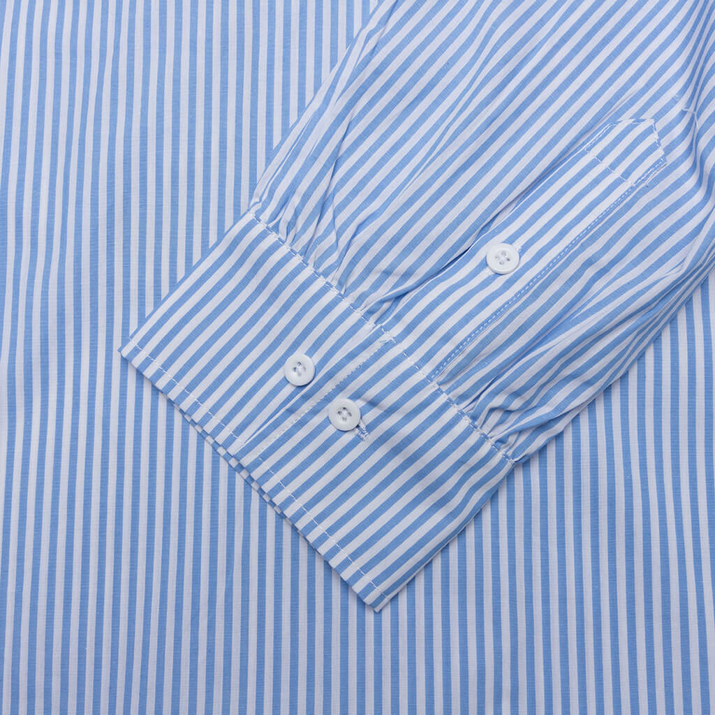 Solutions Button Up Shirt - Blue Stripe