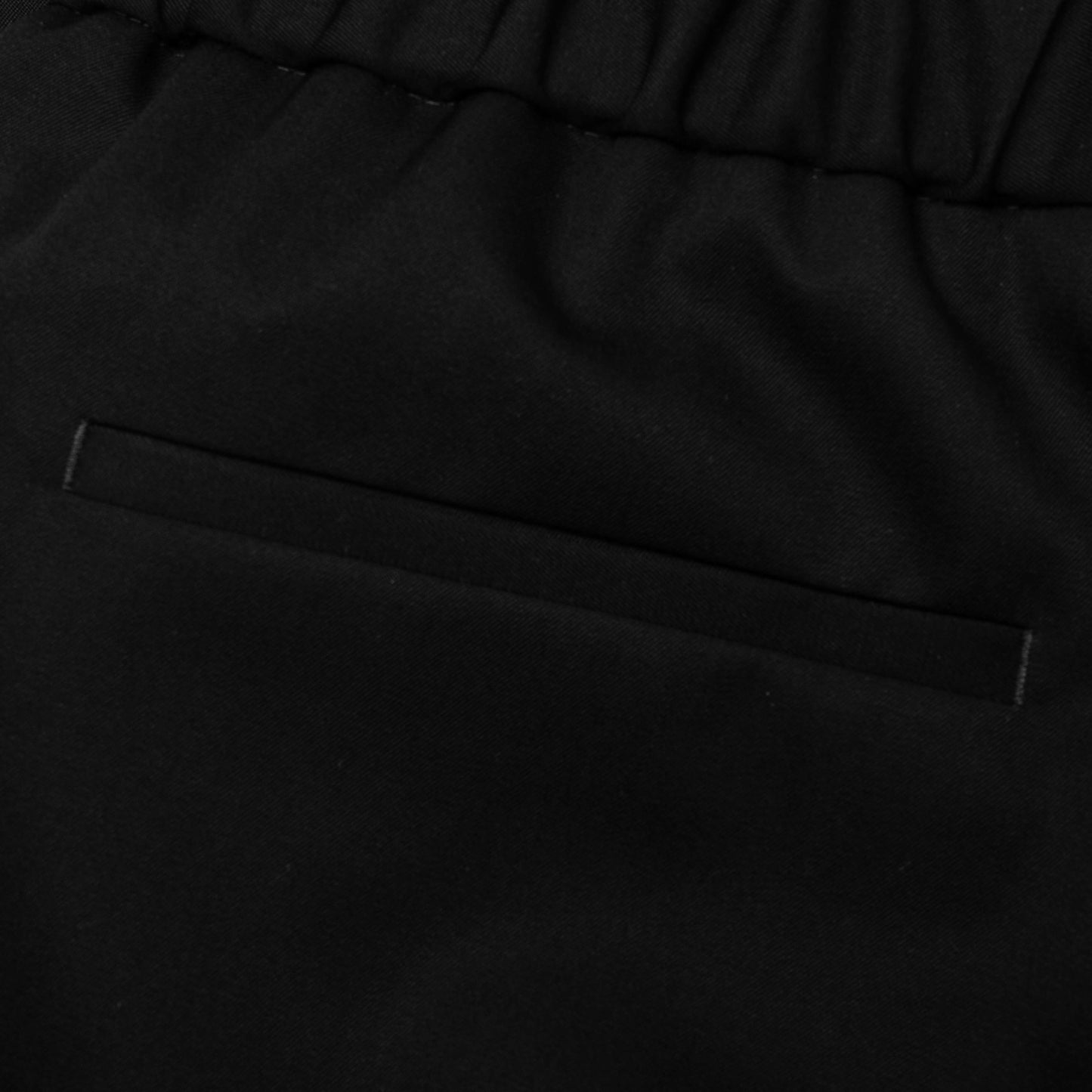 Straight Leg Wool Trouser - Black