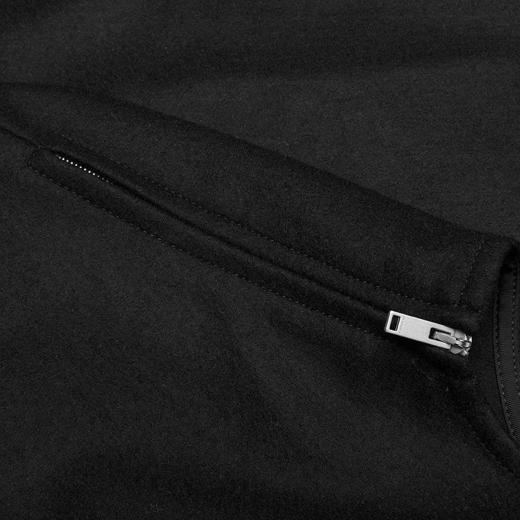 Patch Pocket Zip T-Shirt - Black