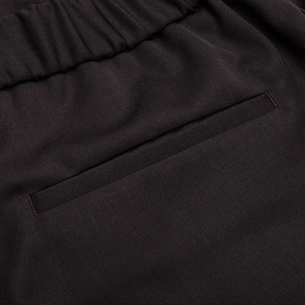 Straight Leg Gabardine Trouser D006 - Chocolate Brown