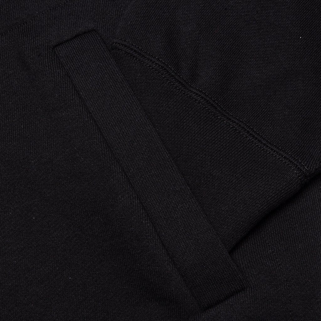 Stacked Heart Hooded Sweatshirt - Black