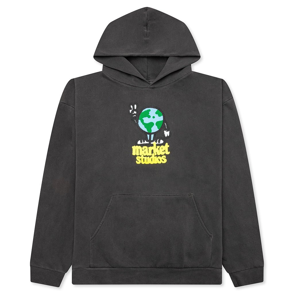 World Peace Hoodie - Washed Black