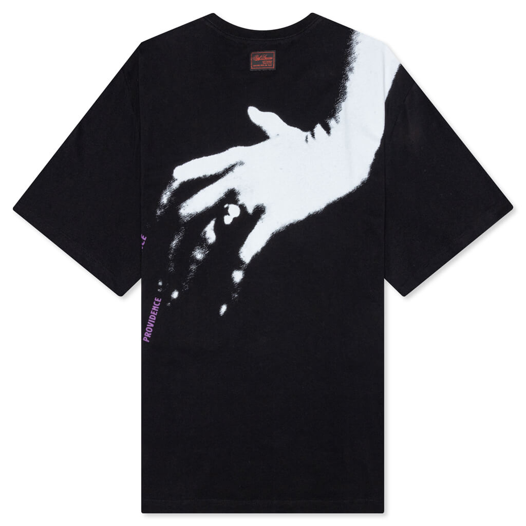 Oversized T-Shirt with Nails Print - Black