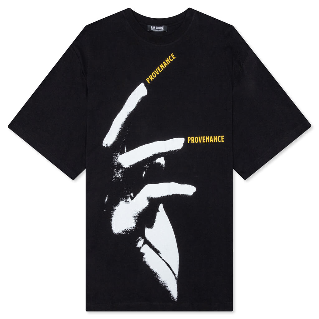 Oversized T-Shirt with Nails Print - Black