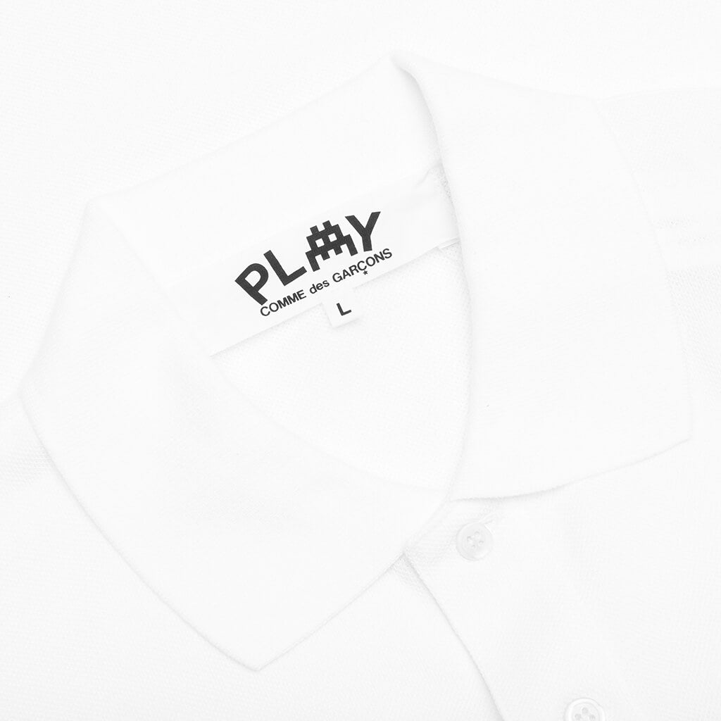 Comme des Garcons PLAY x the Artist Invader Polo - White